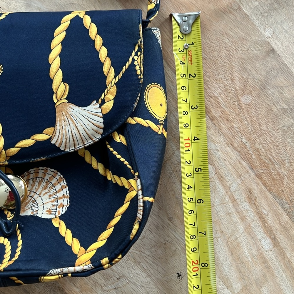 Stuart Weitzman Navy and Gold Crossbody Bag - Picture 9 of 11